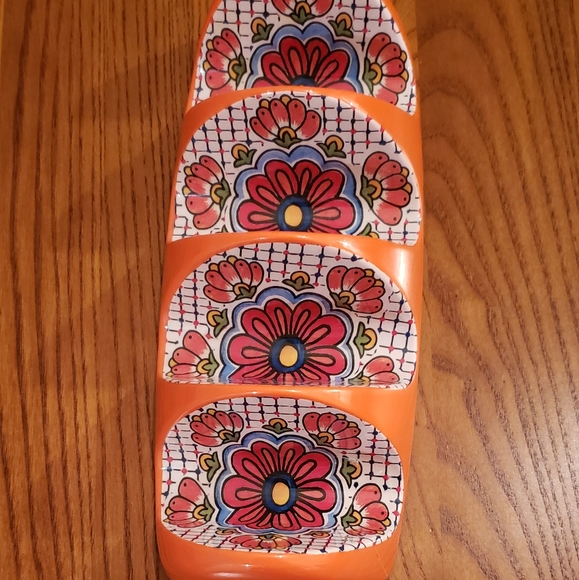 Nicole Miller taco holder, orange floral - Picture 2 of 6